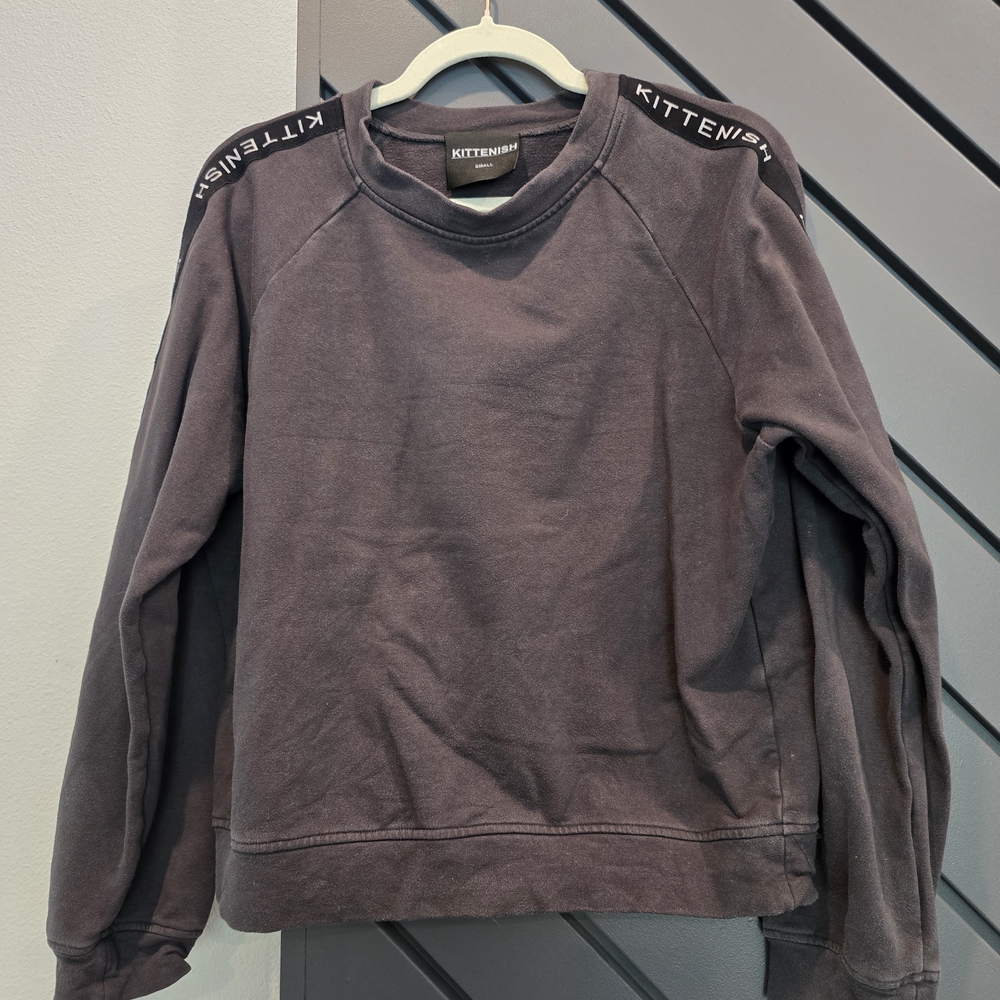 Kittenish Charcoal Crewneck Sweater